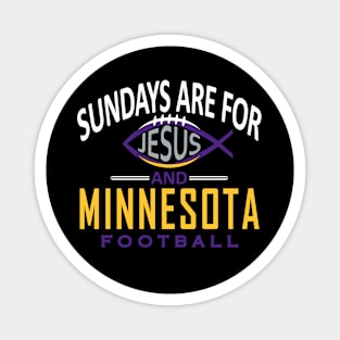 Minnesota Pro Football - and Jesus on Sunday Magnet